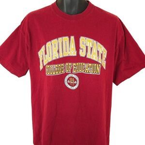 Florida State Seminoles T Shirt Mens Size Large Vintage 90s College Of Education